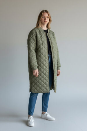 Home abrigo acolchado noisy may nmgilly quilted coat mujer