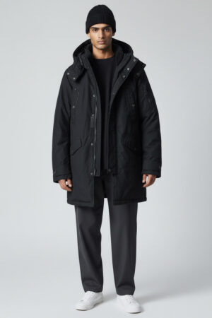 Home chaqueta de invierno acolchada tom tailor negra