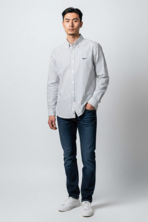 camisa hombre pepe jeans naron azul