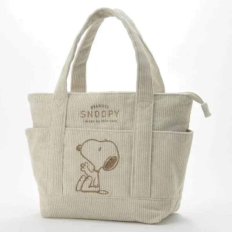 Bolso Tote Snoopy de Pana con Cremallera Bolso Tote Snoopy de Pana con Cremallera