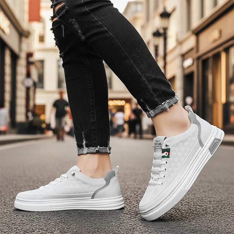 sneakers cuero hombre blanco/crema | urban premium sneakers cuero hombre blanco/crema | urban premium