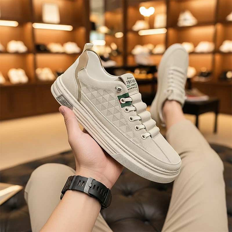 sneakers cuero hombre blanco/crema | urban premium sneakers cuero hombre blanco/crema | urban premium