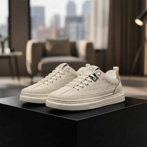 Home sneakers cuero hombre blanco/crema | urban premium